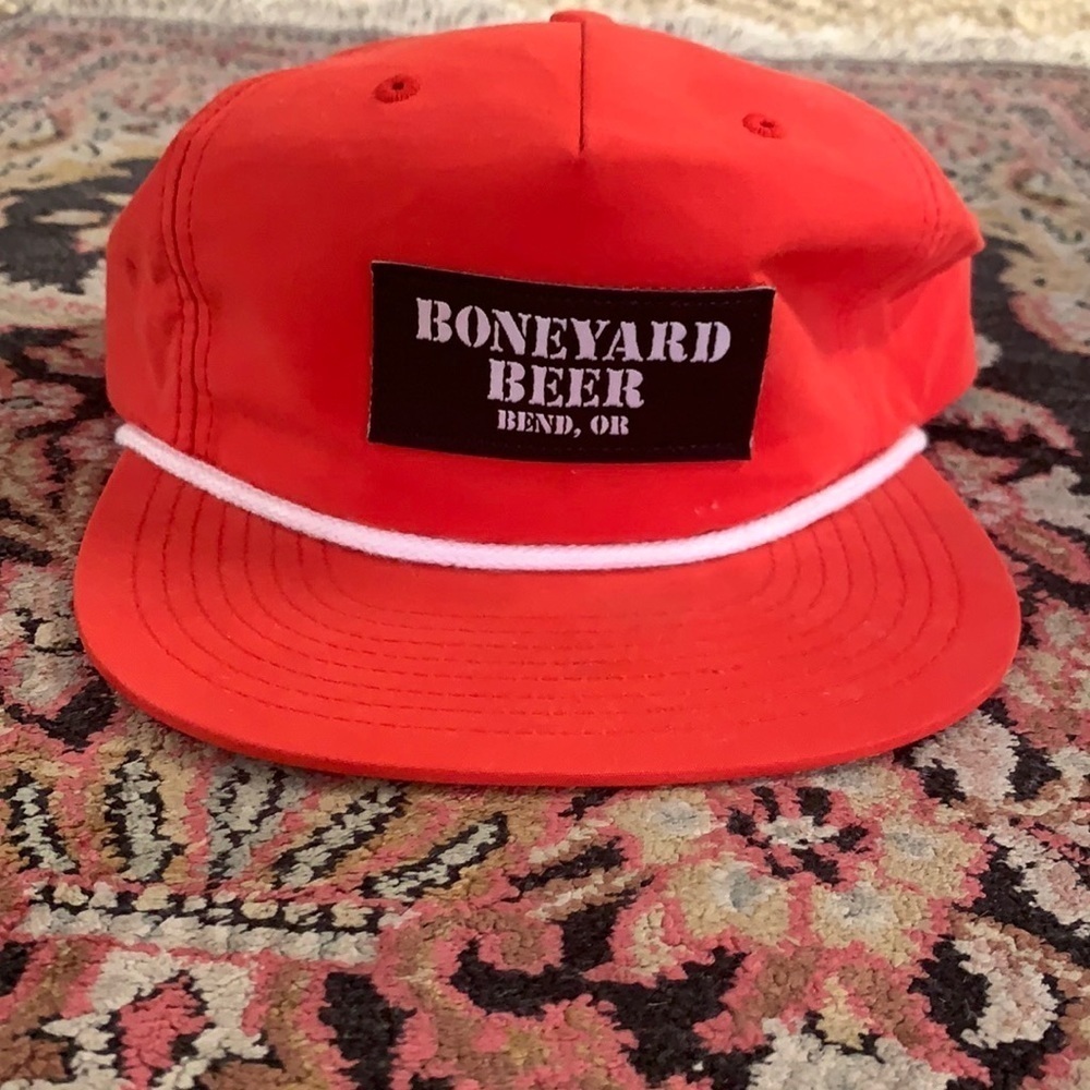 Boneyard Beer Men’s Bend Oregon Red Snap Back Hat Brews Trucker Hat OS - Picture 2 of 6